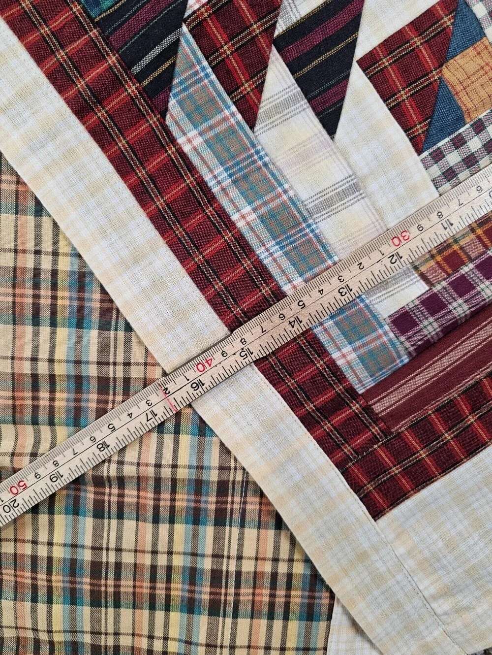 Vintage Handmade Quilt Quilted Window Valance Curtain Country Cabin Cottagecore
